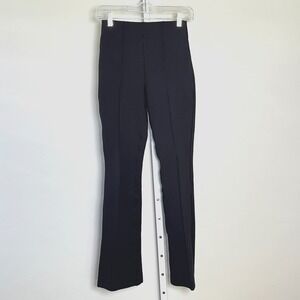 SPANX Ponte Pintuck Micro Flare Pant Womens XS Black Stretch Career Classic